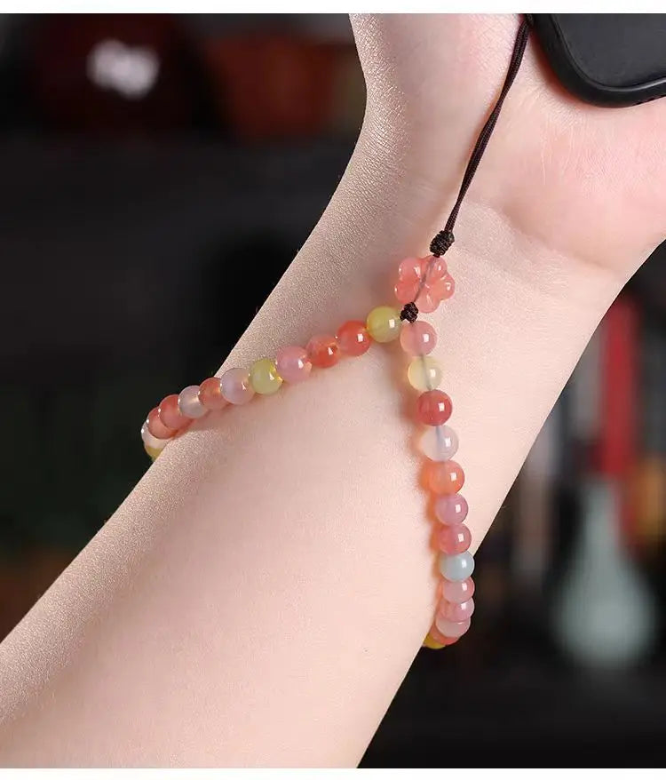 New Arrival Candy Color Phone Chain Strap for Phone Case Wrist Rope Keychain Desk Organizer Lanyard  of Luckly and happiness